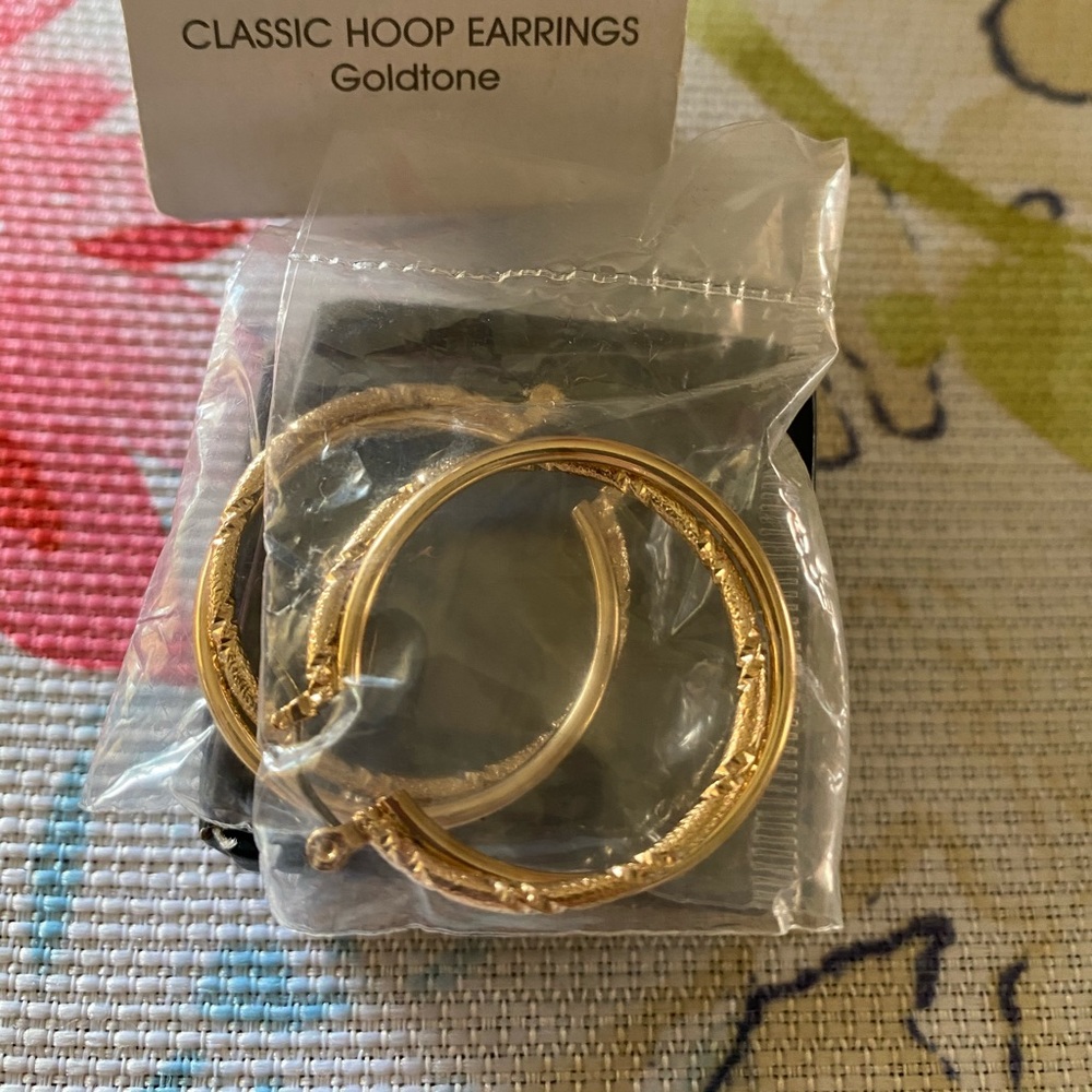 Avon Classic Goldtone Hoop Earrings